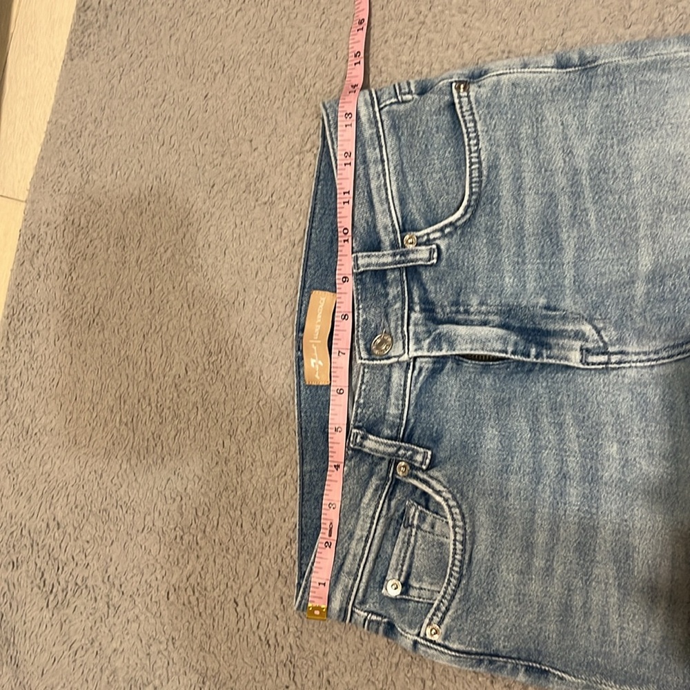 7 For All Mankind Light Blue Boot Cut Jeans - Picture 7 of 8